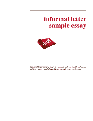 Informal letter sample essay - Hitcatalogcom