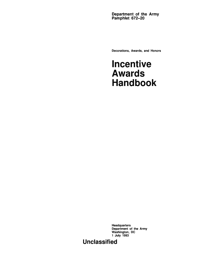 Fillable Online wwwtradoc army Decorations Awards and Honors Incentive