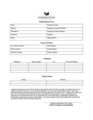 Medical Release Form - Cornerstone Recovery - cornerstonerecovery