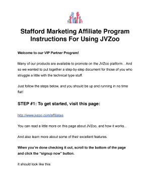 Affiliate marketing proposal template - Stafford Marketing Affiliate Program Instructions For Using JVZoo