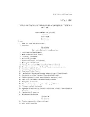 THE PARAMEDICAL AND PHYSIOTHERAPY CENTRAL COUNCILS