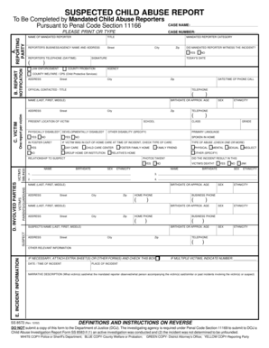 Suspected Child Abuse Report Form