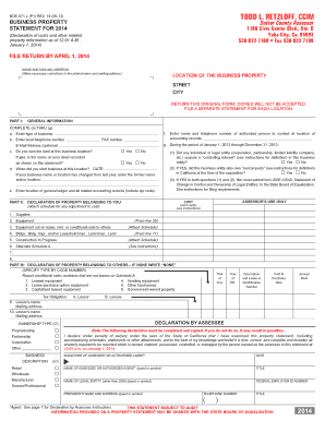 California Business Property Statement