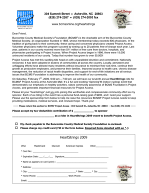 HeartStrings 2009 Sponsorship Form