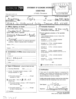 California Form 700 Statement of Economic Interests