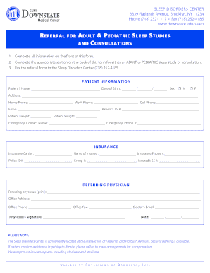 Sleep Study Referral Form