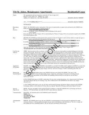 Residential Lease Agreement
