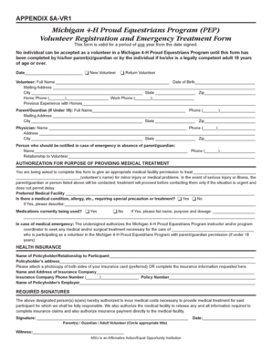 Michigan 4-H Proud Equestrians Program Volunteer Registration