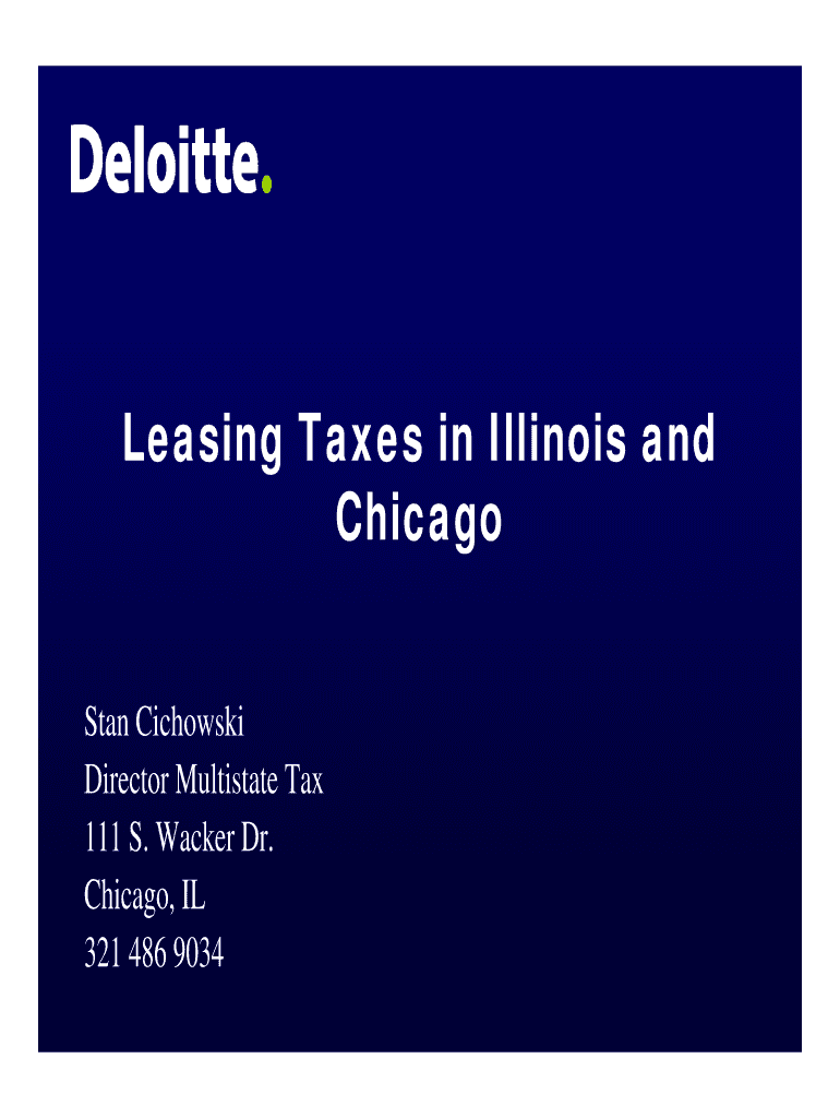 Fillable Online Leasing Taxes in Illinois and Fax Email Print pdfFiller