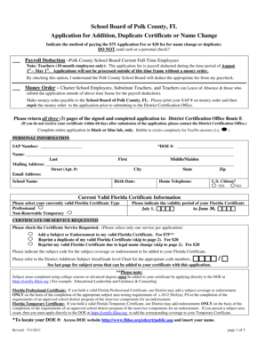 Florida Educator Certificate Application