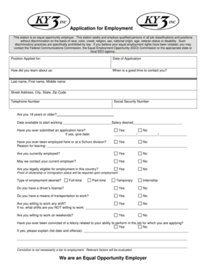 Application for Employment