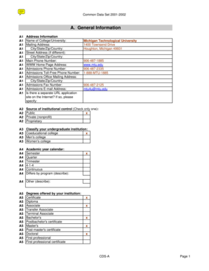 Common Data Set 2001-2002