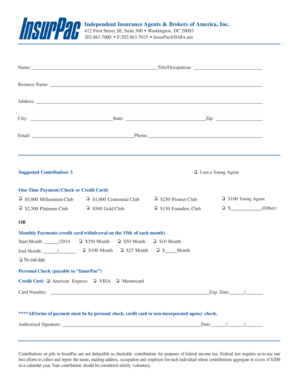 InsurPac Contribution Form