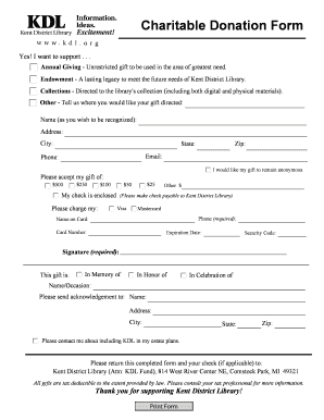 Charitable Donation Form