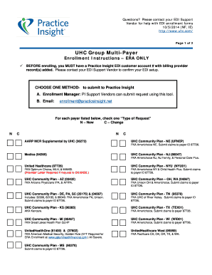 UHC Group Multi-Payer Enrollment Form