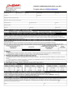 Unified Carrier Registration 2013