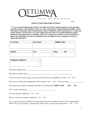 Application for Employment