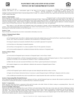 Mainstreet Organization of REALTORS® Notice of Buyer Representation