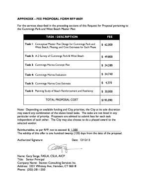 fee proposal