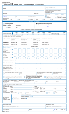 Special Travel Permit Application