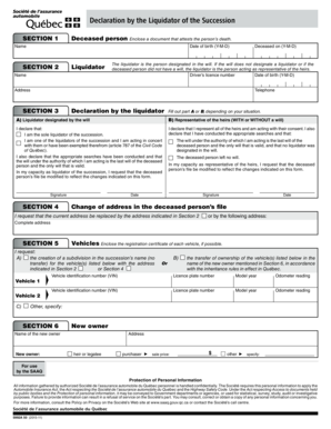 Declaration of Transfer of Ownership following Death Mandatory liability insurance provided by private insurance companiesThis folder provides information on what you need to know when you use or lend your vehicle and the consequences you