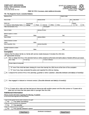 Complaint Non-School Family with Service Needs