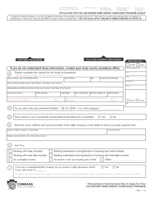 Pennsylvania Low Income Home Energy Assistance Program Application