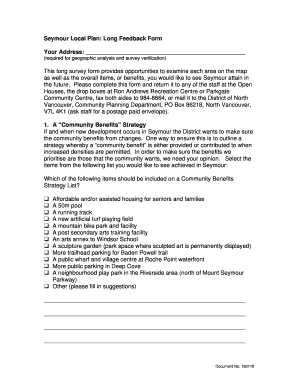 Seymour Local Plan Feedback Form