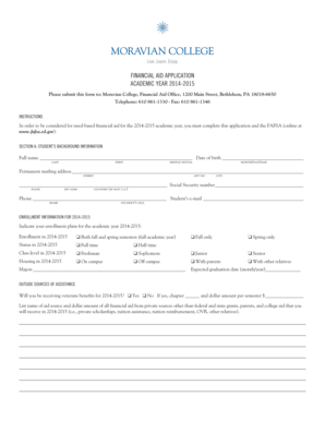 Financial Aid Application Form