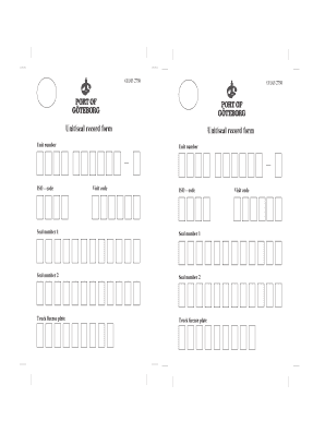 Unit/Seal Record Form