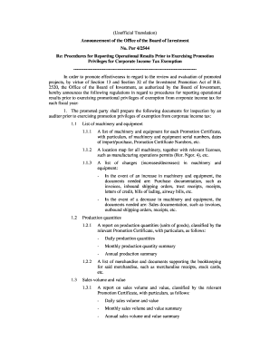 Thailand Corporate Income Tax Exemption Request