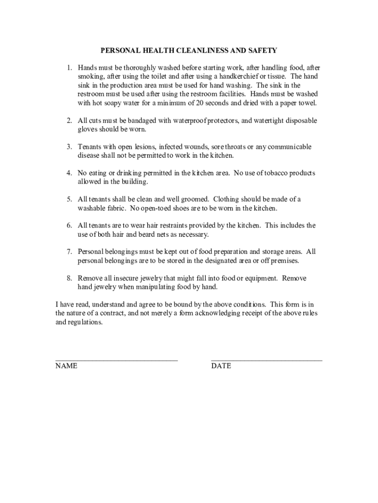 kitchen rules and regulations pdf Preview on Page 1