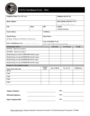 CIGNA Enrollment Form