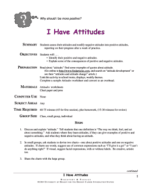 Attitudes Worksheet