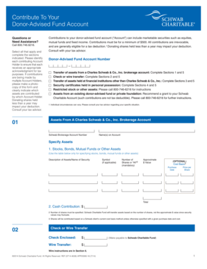 Schwab Charitable Fund Contribution Form