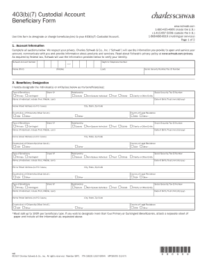 403(b)(7) Custodial Account Beneficiary Form