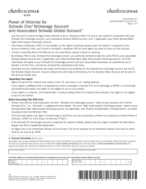 Power of Attorney for Schwab One Brokerage Account