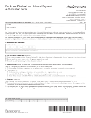 Electronic Dividend and Interest Payment Authorization Form