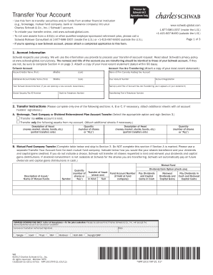 Charles Schwab Account Transfer Form