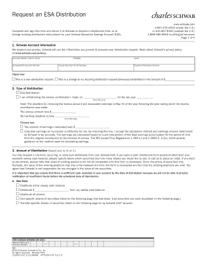 Schwab Education Savings Account Distribution Form