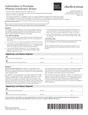 Charles Schwab Offshore Investment Authorization Form