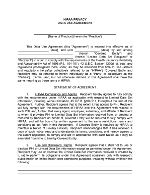 HIPAA Privacy Data Use Agreement