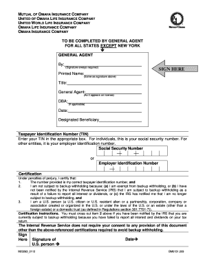 United of Omaha General Agent Contract Checklist