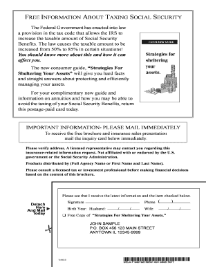 Taxing Social Security Information Request