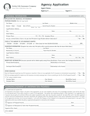 Gerber Life Guaranteed Life Insurance Application