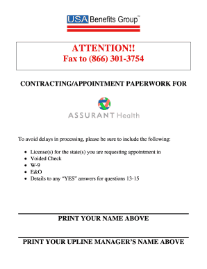 Insurance Agent Appointment Contract