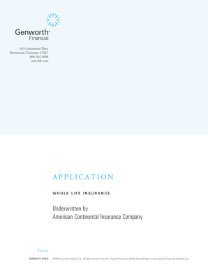 Whole Life Insurance Application