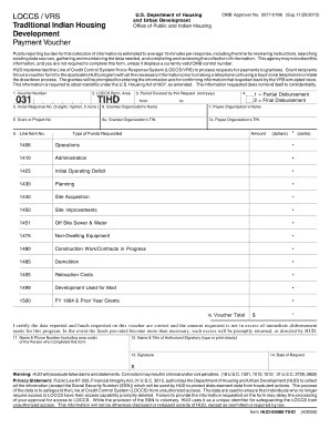 HUD Payment Voucher Form 50080-TIHD