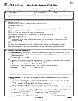IRA & ESA Distribution Request Form
