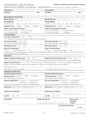 Long Term Care Insurance Application